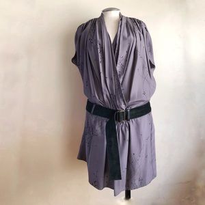 Slinky and silky gray dress